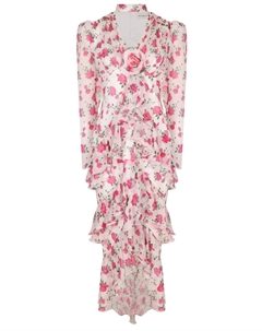 Платье шелковое Roses & lace