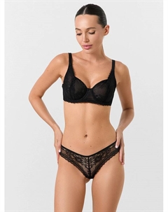 Трусы бразилиана женские кружевные черные Mark formelle