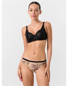 Трусы женские бежевые с цветочным принтом Mark formelle