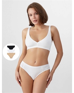 Трусы женские слипы мультипак (3 шт.) в белом цвете Mark formelle