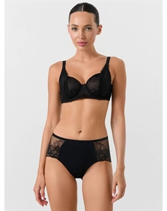 Трусы макси женские черные с кружевом Mark formelle