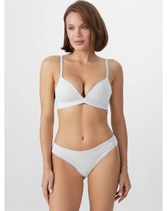 Трусы женские бразилиана из хлопка в сером цвете Mark formelle