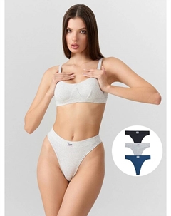 Трусы бразилиана женские в наборе, 3 шт Mark formelle