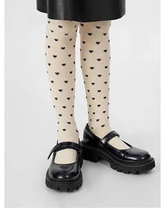 Колготки детские бежевые с сердечками Mark formelle
