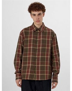 Рубашка мужская коричневая в клетку Mark formelle