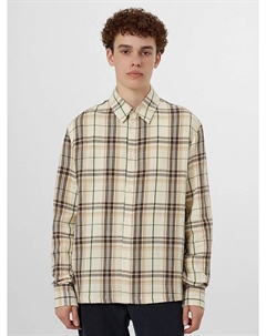 Рубашка мужская бежевая в клетку Mark formelle
