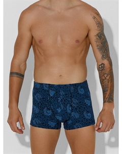 Трусы боксеры мужские черные с узором Mark formelle