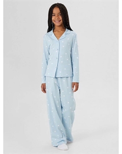 Комплект для девочек голубой с принтом сердечки Mark formelle