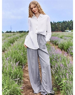 Брюки женские серые в полоску Mark formelle