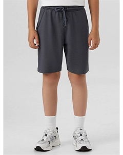 Хлопковые прямые шорты черного оттенка для мальчиков Mark formelle