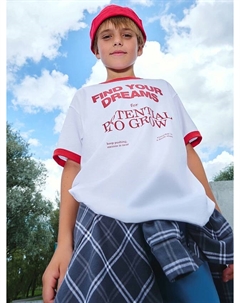Футболка для мальчиков белая с надписью "find your dreams" Mark formelle