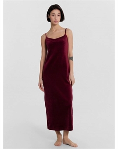 Платье домашнее женское велюровое бордовое Mark formelle