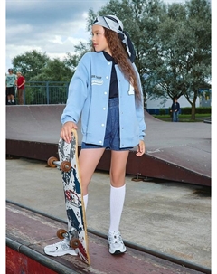 Бомбер для девочек голубой Mark formelle