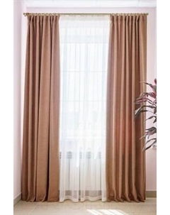 Комплект штор Decoretto Канвас орех КО-K106