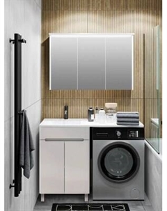 Тумба с умывальником Runo Парма 60 + Гамма 120 лайт с правым крылом