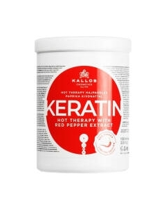 Маска для волос Kallos Кератин с красным перцем против выпадения и для роста волос