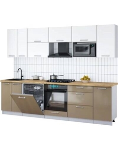 Кухонный гарнитур Интерлиния Мила Gloss 2.8-ПМ2