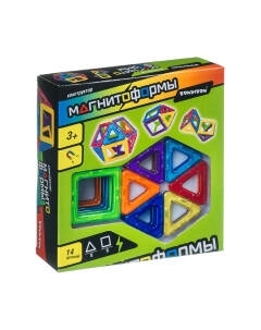 Конструктор магнитный Bondibon Магнитоформы 14 деталей / ВВ4401