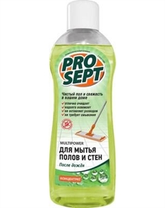Чистящее средство для пола Prosept Для мытья полов и стен Multipower После дождя концентрат