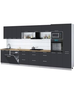 Кухонный гарнитур Интерлиния Мила Gloss 4.0-ПМ1