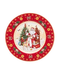 Тарелка столовая обеденная Lefard Дед Мороз / 85-1720