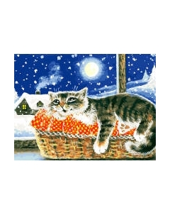 Картина по номерам БЕЛОСНЕЖКА В тепле / 527-AS Белоснежка