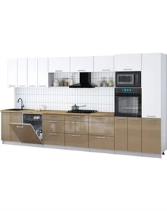 Кухонный гарнитур Интерлиния Мила Gloss 4.0-ПМ1
