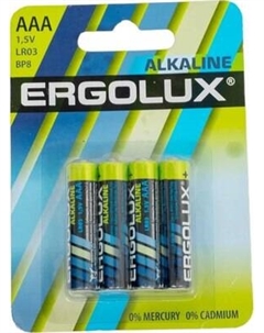 Комплект батареек Ergolux Alkaline LR03 BP8 / 14814