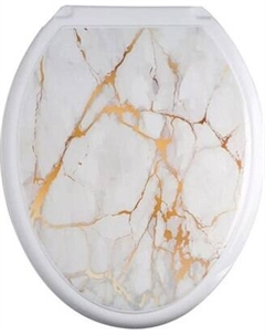 Сиденье для унитаза Русспласт Белый мрамор / РП-813