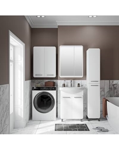 Тумба с умывальником Runo Эрика 60 + Элеганс 60