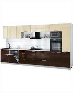 Кухонный гарнитур Интерлиния Мила Gloss 4.0-ПМ1