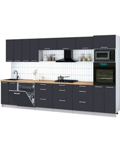 Кухонный гарнитур Интерлиния Мила Gloss 3.6-ПМ1-2