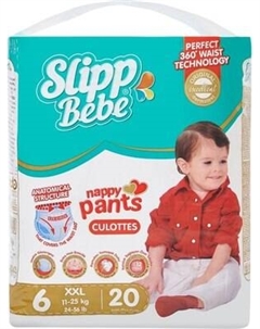 Подгузники-трусики детские Slipp Bebe №6 15+кг / EP-306 Slipp bebe