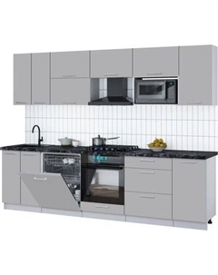 Кухонный гарнитур Интерлиния Мила Gloss 2.8-ПМ2