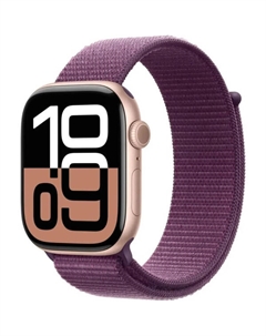 Смарт-часы Watch Series 10 GPS 42mm Rose Gold Case Plum Sport Loop A2997 (MWWK3LW/A) Apple