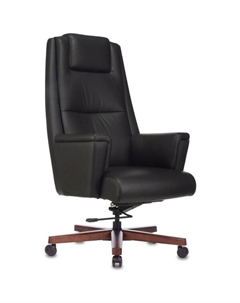Кресло руководителя DUKE (кожа, черный) Бюрократ