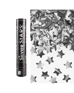 Пневмохлопушка Звезды фольга Серебро Металлик 12/30см DB823120 Toys