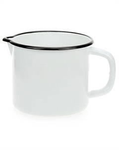 Кружка эмалированная с носиком 1л (белая) 40104-072БлБД No brand