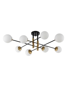 Светильник подвесной (М) SL-41986/8 BK+YB (8*40Вт, E27) Mirastyle