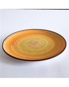 Тарелка 7037/7-24d=22,5см оранжевая Белхудожкерамика