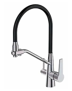 Смеситель для кухни EKKO с подключением фильтра питьевой воды (черный) E4460-17 Ekko