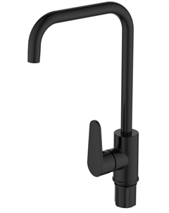 Смеситель для кухни VODA Waterfall Г-излив (черный) WF519B Voda