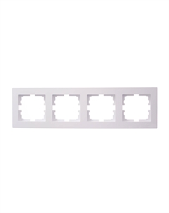 Vesna бел. Рамка 4-местн. горизонтальная б/вст 742-0200-149 Lezard