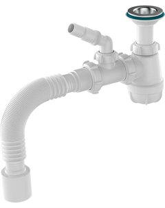 Сифон для умывальника 1 1/4"х40 с удл горл с метреш с отв с/м с гт 40х50 S2040-35-RENE Rene