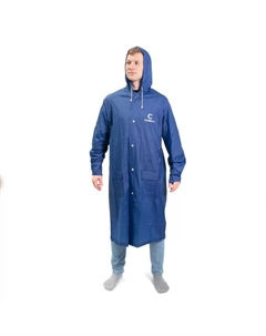 Плащ-дождевик плотный PVC 72х125см кноп капюш цв синий р.52-54 50 Следопыт