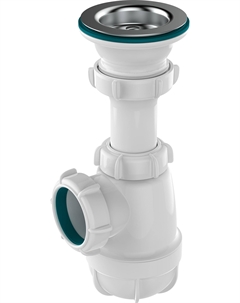 Сифон для умывальника 1 1/2"х40 с металлической решеткой S0100-55-RENE Rene