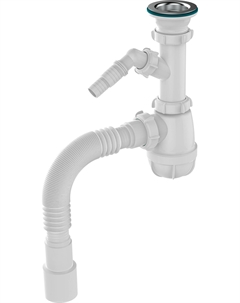 Сифон для кухни 1 1/2"х40 с метреш с отводом с/м c гт 40х40/50 B1025-30-RENE Rene