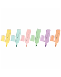 Текстовыделители 6шт скошенный наконечник 1-5мм 151698 Brauberg