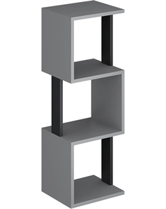 Стеллаж СН-3-Серый-Черный Макс стайл