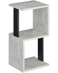 Стеллаж СН-2-Бетон-Черный Макс стайл
